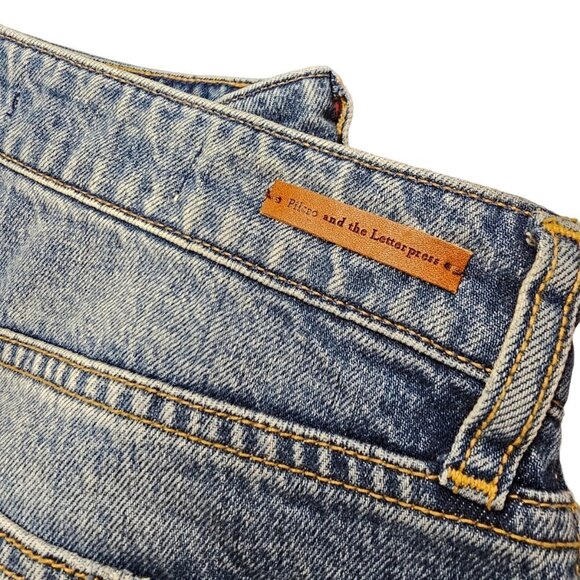 Anthropologie Pilcro  and The Letterpress Hyphen Fringe Bottom Boho Crop Jeans - Picture 5 of 10